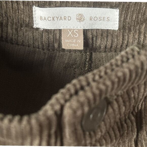 Backyard Roses Corduroy Pants Womens High Waisted Straight Leg Jeans XS S New - Picture 7 of 9